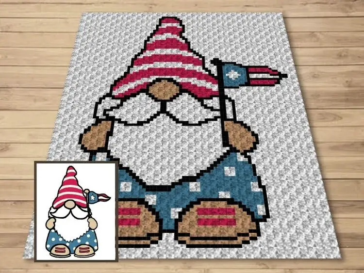 SHOP PHOTO 1 - Patriotic Gnome 4th of July