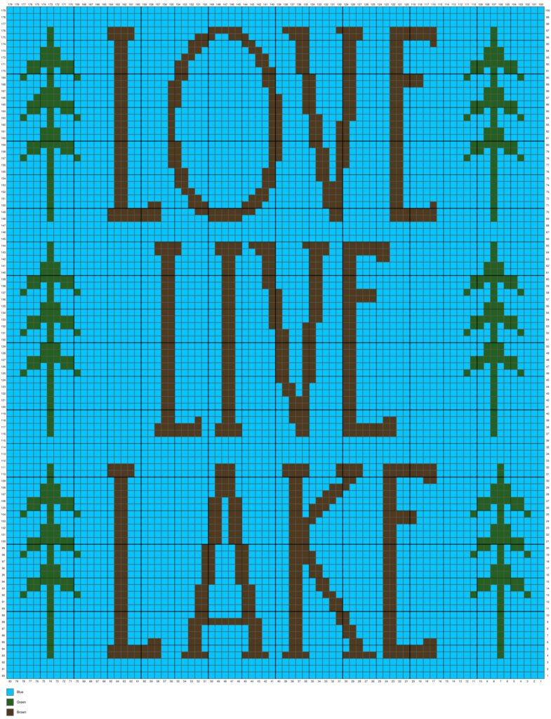 Love Live Lake Crochet Single Page Graph by Magic Yarn Pixels