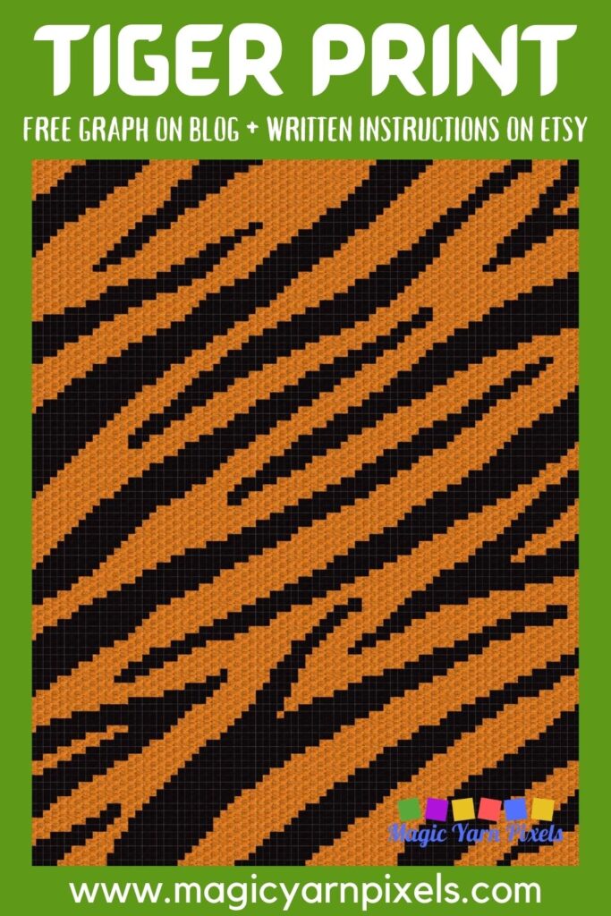 MAIN BLOG PIN - Tiger Print Magic Yarn Pixels
