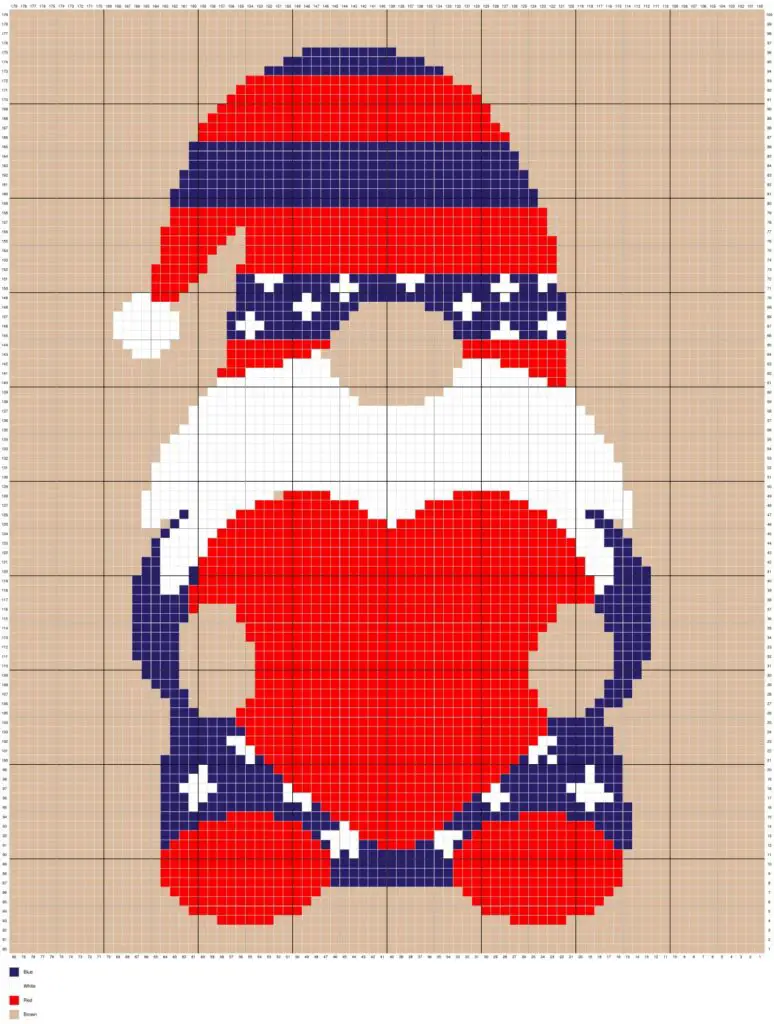 Patriotic Gnome Love by Magic Yarn Pixels