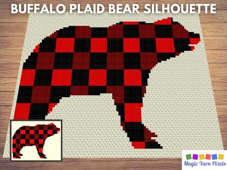 BLOG PREVIEW POSTER - Buffalo Plaid Bear Silhouette