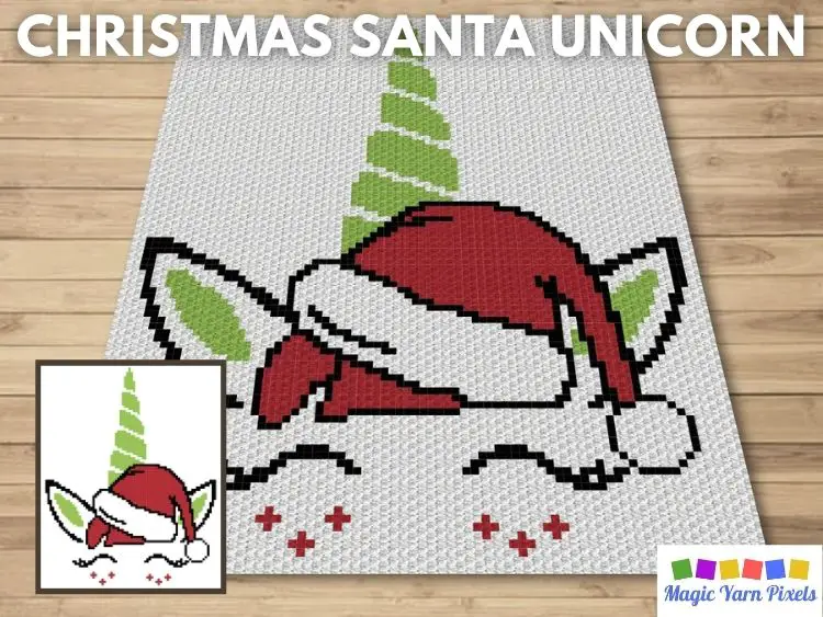 BLOG PREVIEW POSTER - Christmas Santa Unicorn
