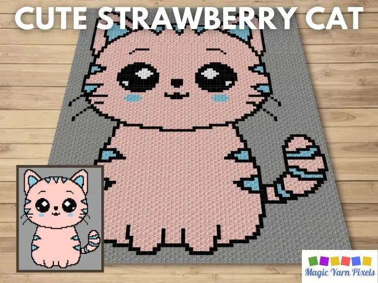 BLOG PREVIEW POSTER - Cute Strawberry Cat