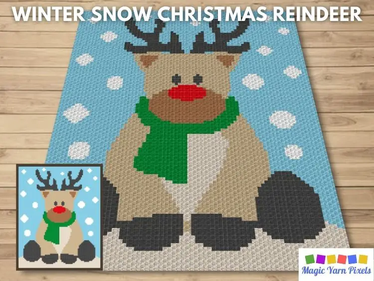 BLOG PREVIEW POSTER - Winter Snow Christmas Reindeer