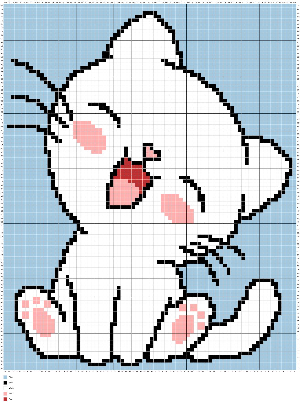Cute Baby Cat C2C Crochet Pattern & Free Graph - Magic Yarn Pixels