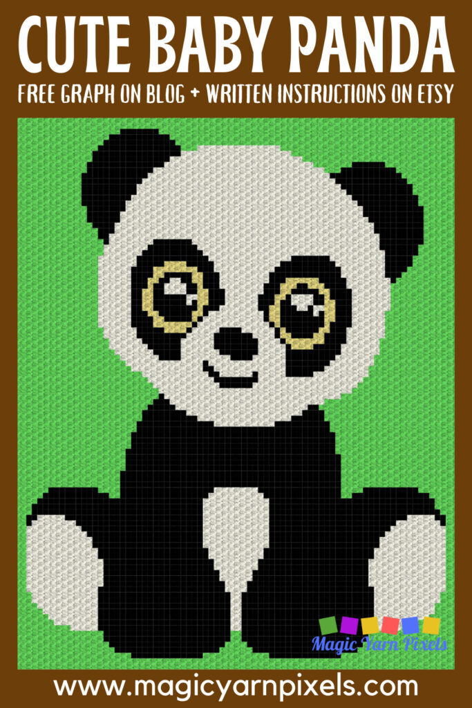 MAIN BLOG PIN - Cute Baby Panda | Magic Yarn Pixels
