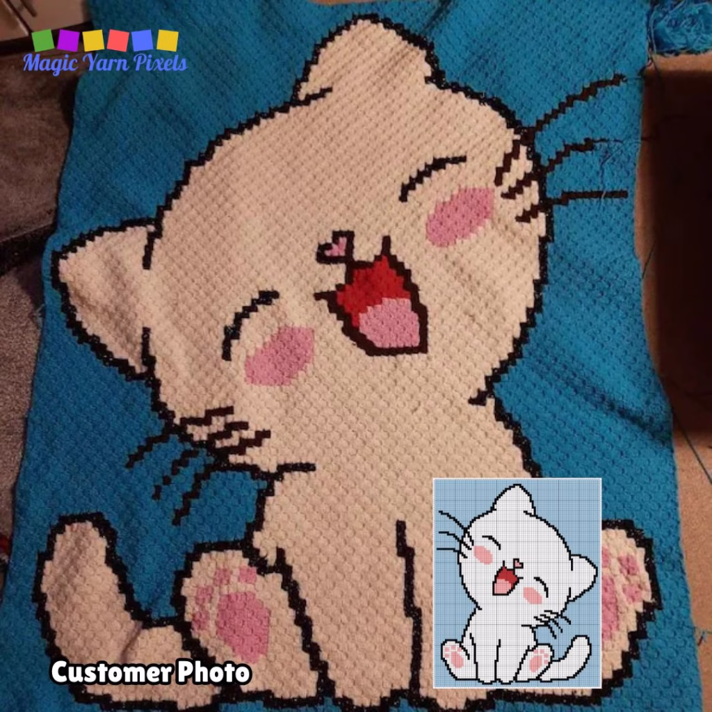 IG CUSTOMER PHOTO - Cute Baby Cat - Magic Yarn Pixels