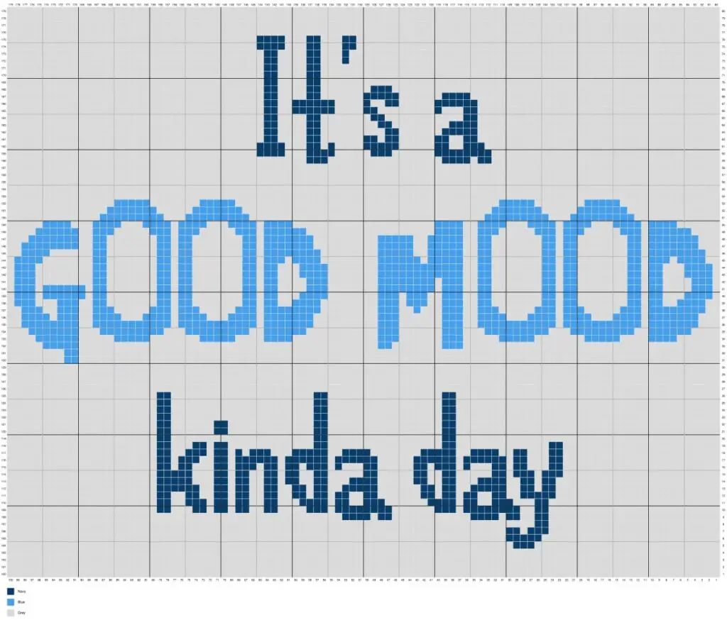 It s A Good Mood Kinda Day by Magic Yarn Pixels - WITH LEGEND