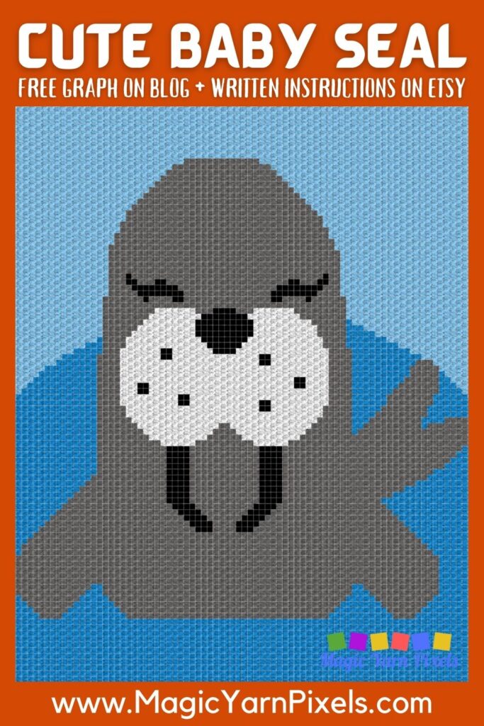 MAIN BLOG PIN - Cute Baby Seal Magic Yarn Pixels