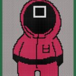 MAIN BLOG PIN - Squid Game Square Pink Boss Magic Yarn Pixels