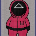 MAIN BLOG PIN - Squid Game Triangle Pink Soldier Magic Yarn Pixels