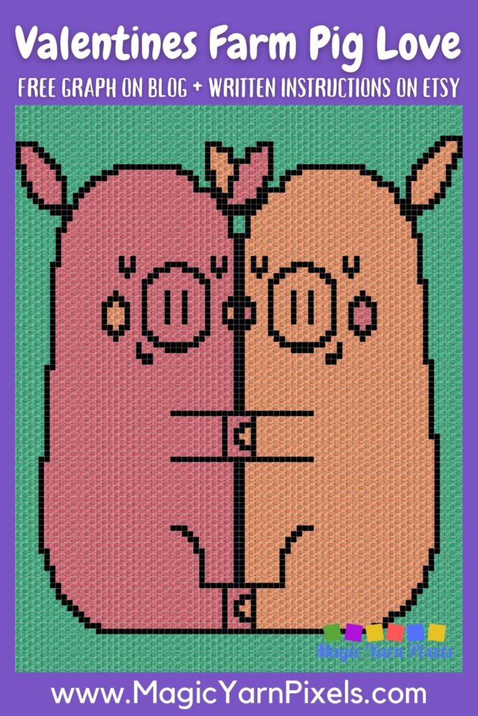 MAIN BLOG PIN - Valentines Farm Pig Love Magic Yarn Pixels