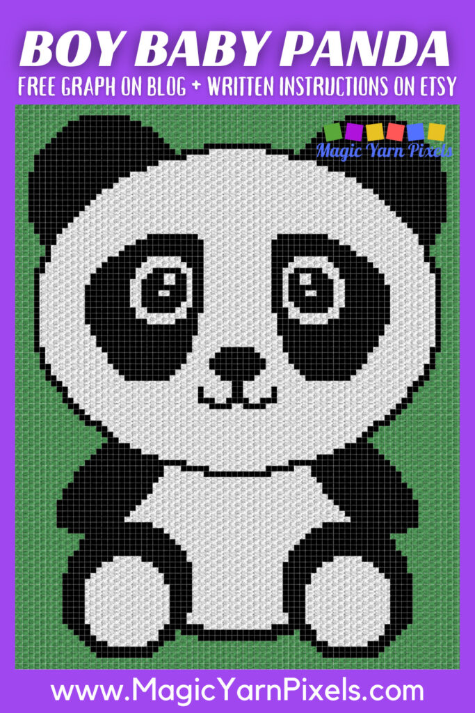 MAIN BLOG PIN - Boy Baby Panda Magic Yarn Pixels