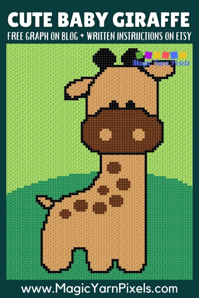 MAIN BLOG PIN - Cute Baby Giraffe Magic Yarn Pixels