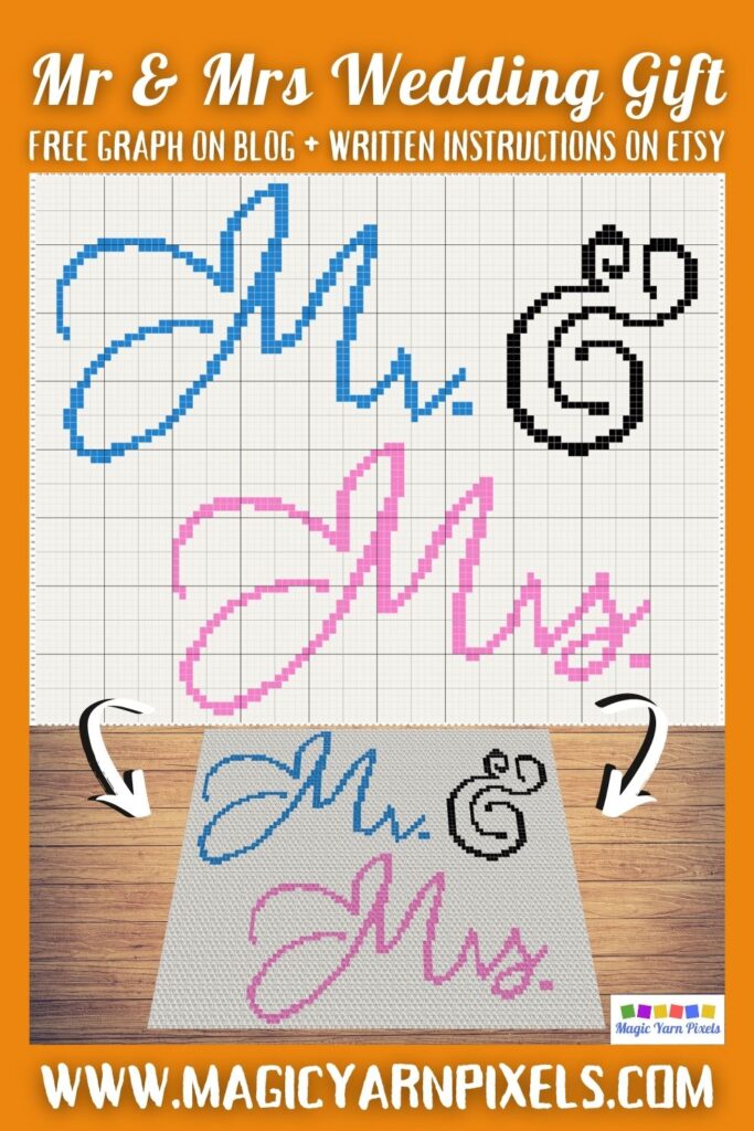 MAIN BLOG PIN - Mr & Mrs Wedding Gift Magic Yarn Pixels