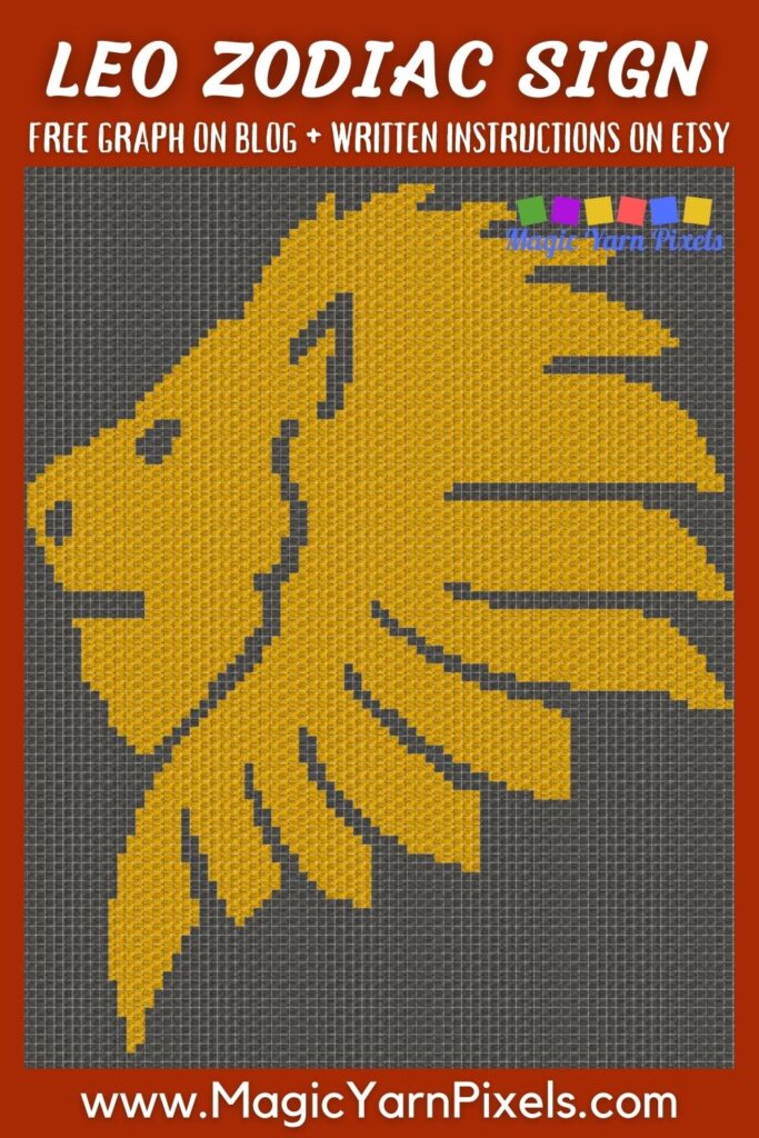 MAIN BLOG PIN - Leo Zodiac Sign Magic Yarn Pixels