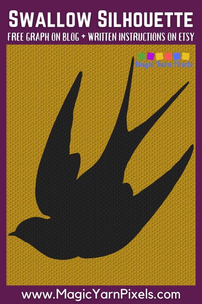 MAIN BLOG PIN - Swallow Silhouette Magic Yarn Pixels