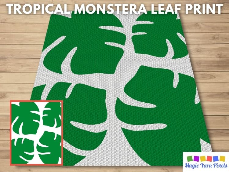 BLOG PREVIEW POSTER - Tropical Monstera Leaf Print