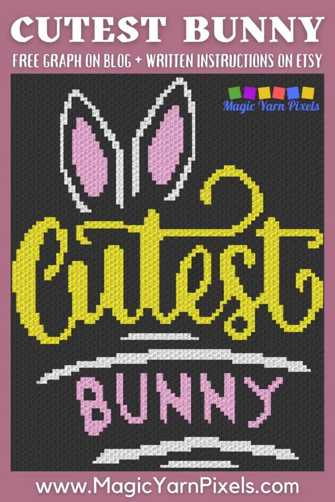 MAIN BLOG PIN - Cutest Bunny Magic Yarn Pixels