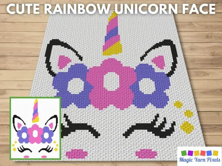 BLOG PREVIEW POSTER - Cute Rainbow Unicorn Face
