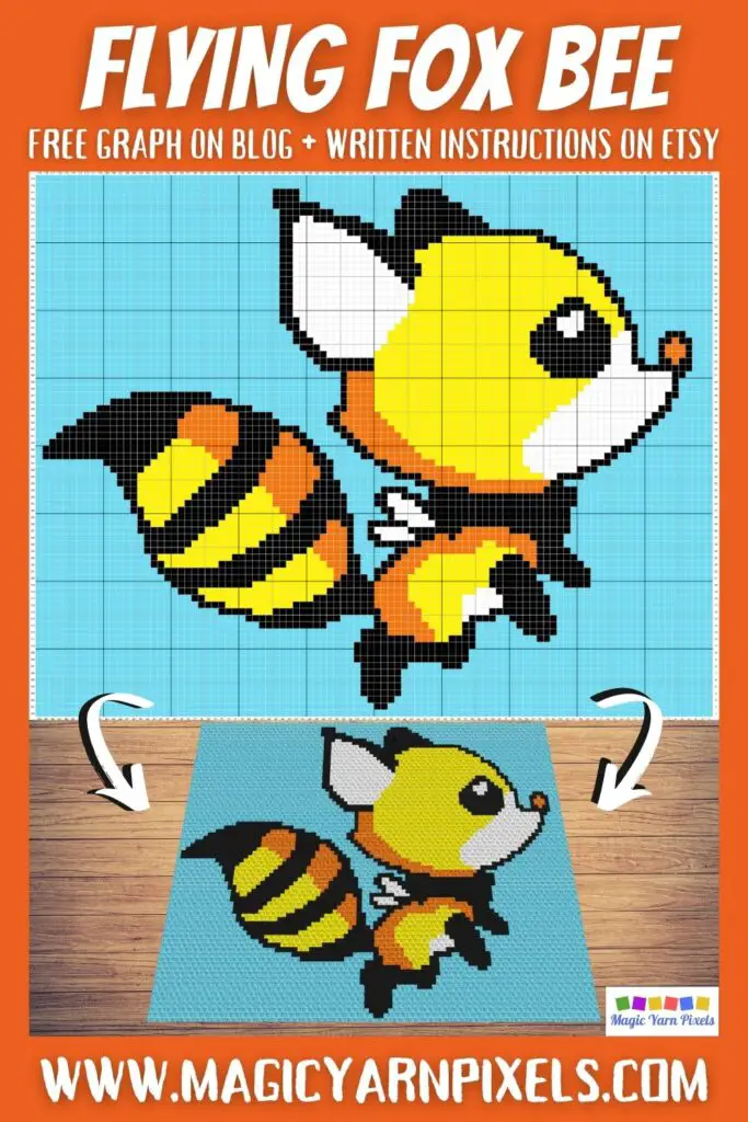 MAIN BLOG PIN - Flying Fox Bee Magic Yarn Pixels