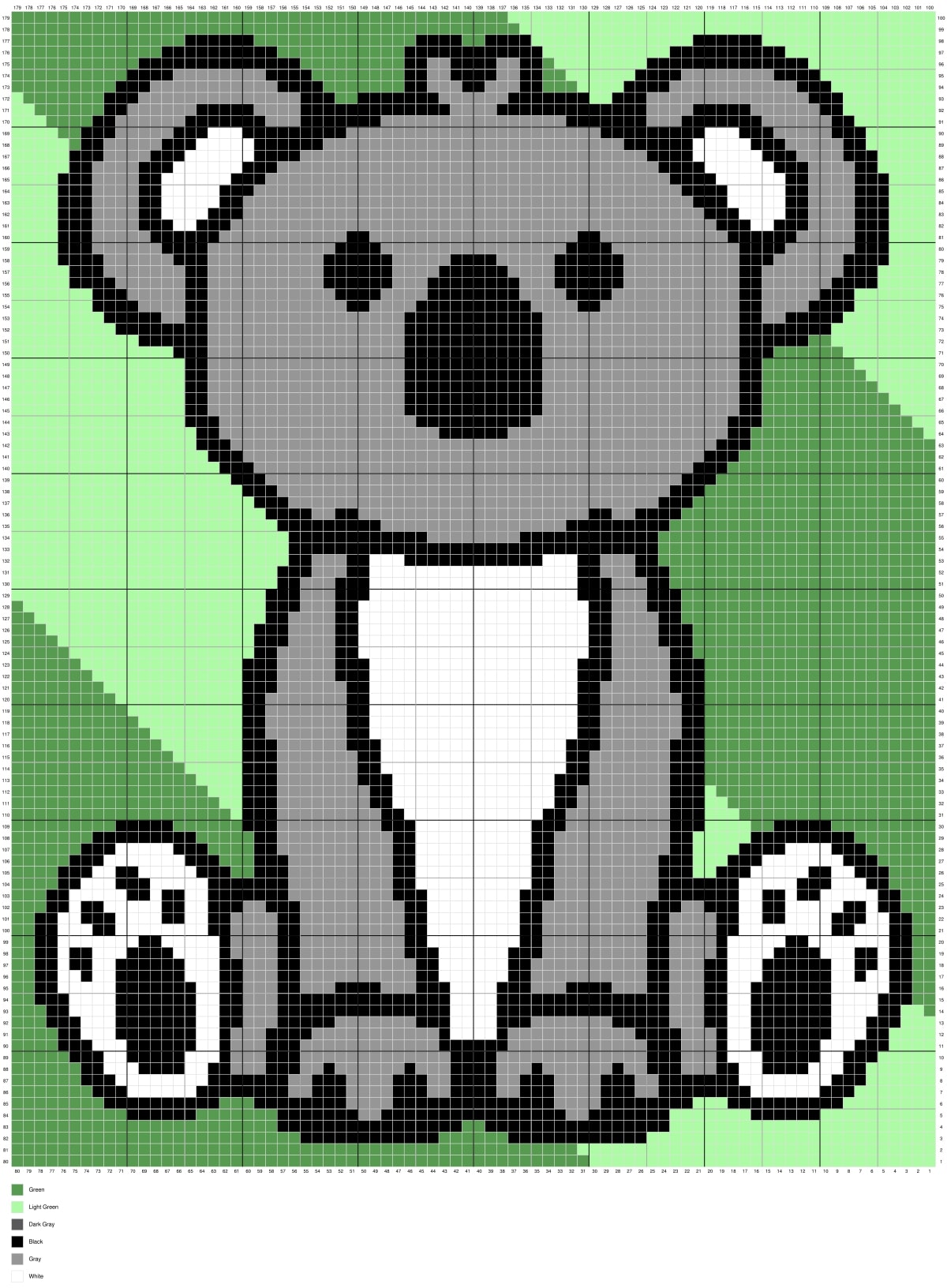 Cute Baby Koala C2C Crochet Pattern & Free Graph - Magic Yarn Pixels