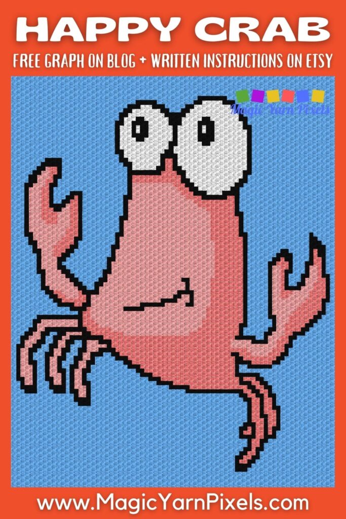MAIN BLOG PIN - Happy Crab Magic Yarn Pixels