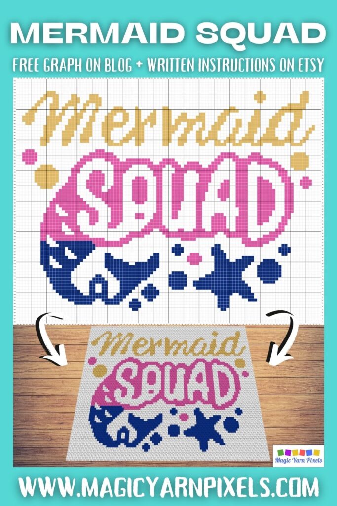 MAIN BLOG PIN - Mermaid Squad Magic Yarn Pixels