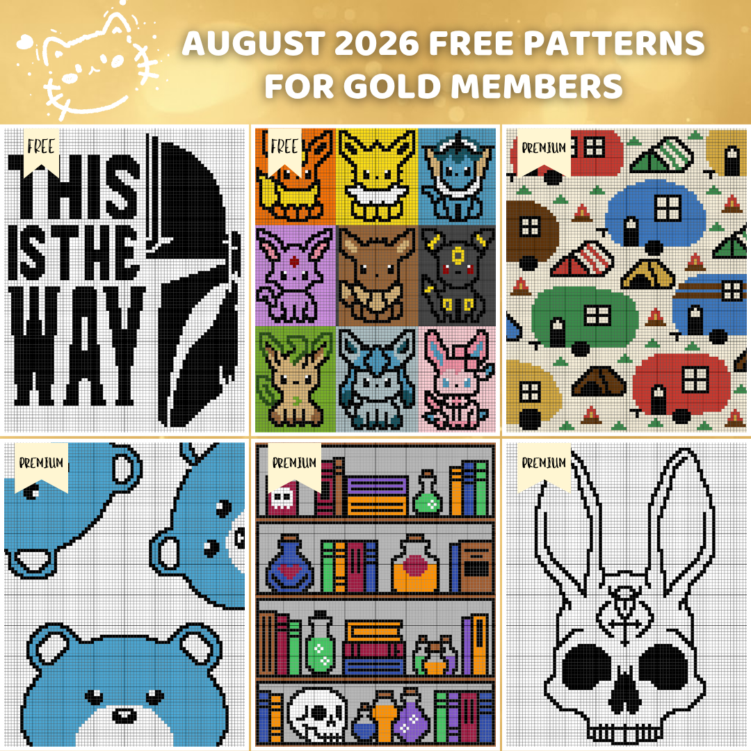 AUGUST 2026 - GOLD GRAPH PATRON - Magic Yarn Pixels