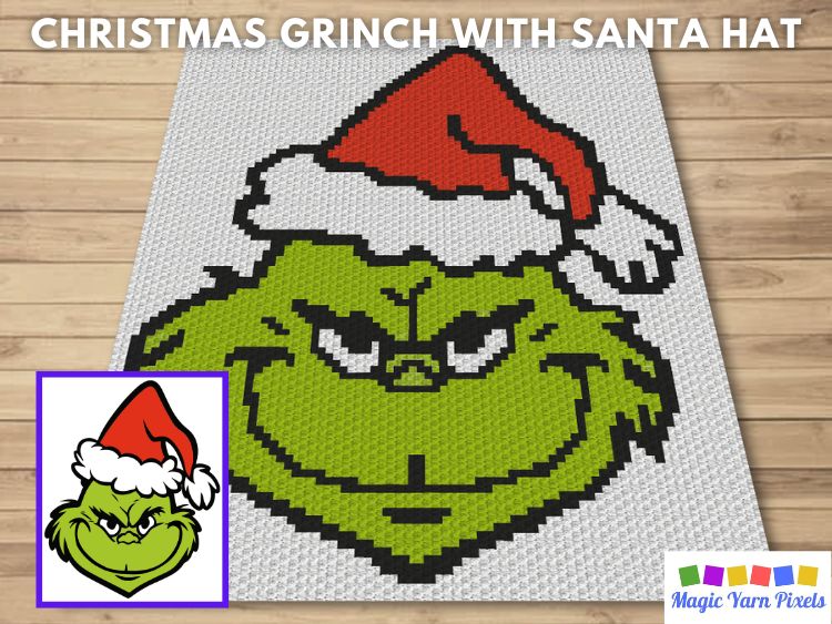 BLOG PREVIEW POSTER - Christmas Grinch With Santa Hat