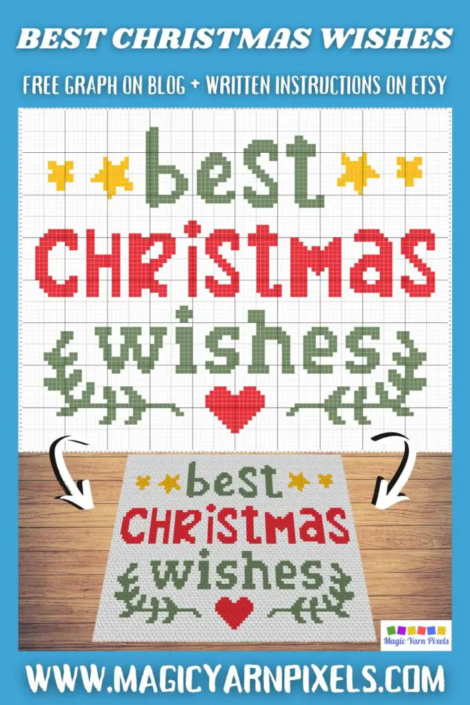 MAIN BLOG PIN - Best Christmas Wishes Magic Yarn Pixels