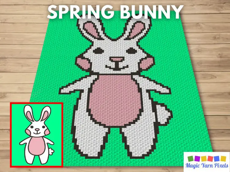 BLOG PREVIEW POSTER - Spring Bunny - Magic Yarn Pixels