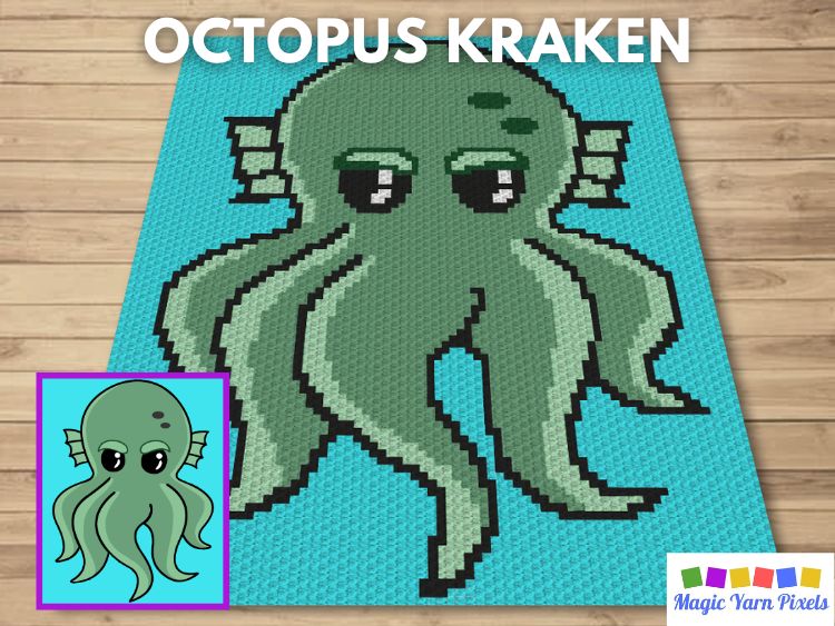 BLOG PREVIEW POSTER - Octopus Kraken - Magic Yarn Pixels