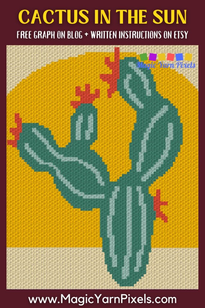 MAIN BLOG PIN - Cactus In The Sun - Magic Yarn Pixels