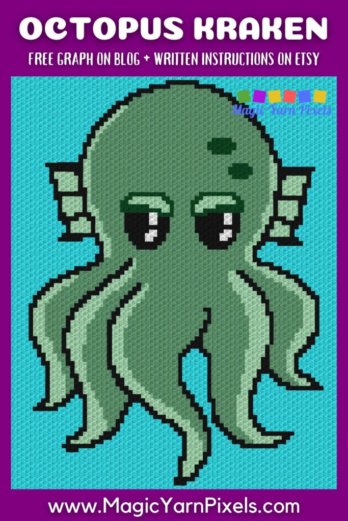 MAIN BLOG PIN - Octopus Kraken - Magic Yarn Pixels