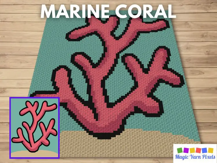 BLOG PREVIEW POSTER - Marine Coral - Magic Yarn Pixels