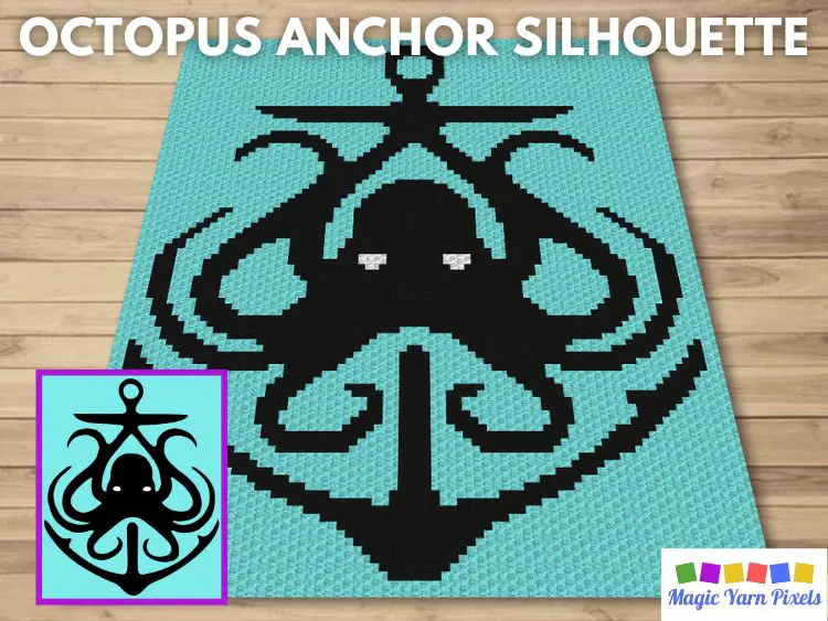BLOG PREVIEW POSTER - Octopus Anchor Silhouette - Magic Yarn Pixels
