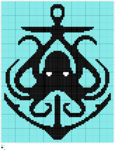Octopus Anchor Silhouette C2C Crochet Pattern &amp; Free Graph - Magic Yarn ...