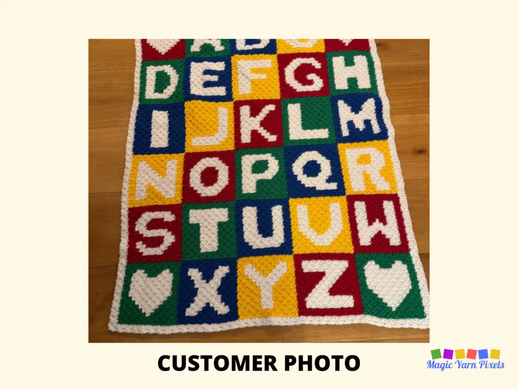 SHOP PHOTO - Alphabet Blocks - Magic Yarn Pixels