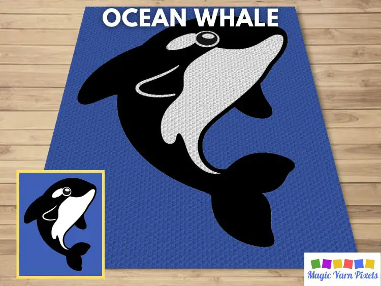 BLOG PREVIEW POSTER - Ocean Whale - Magic Yarn Pixels