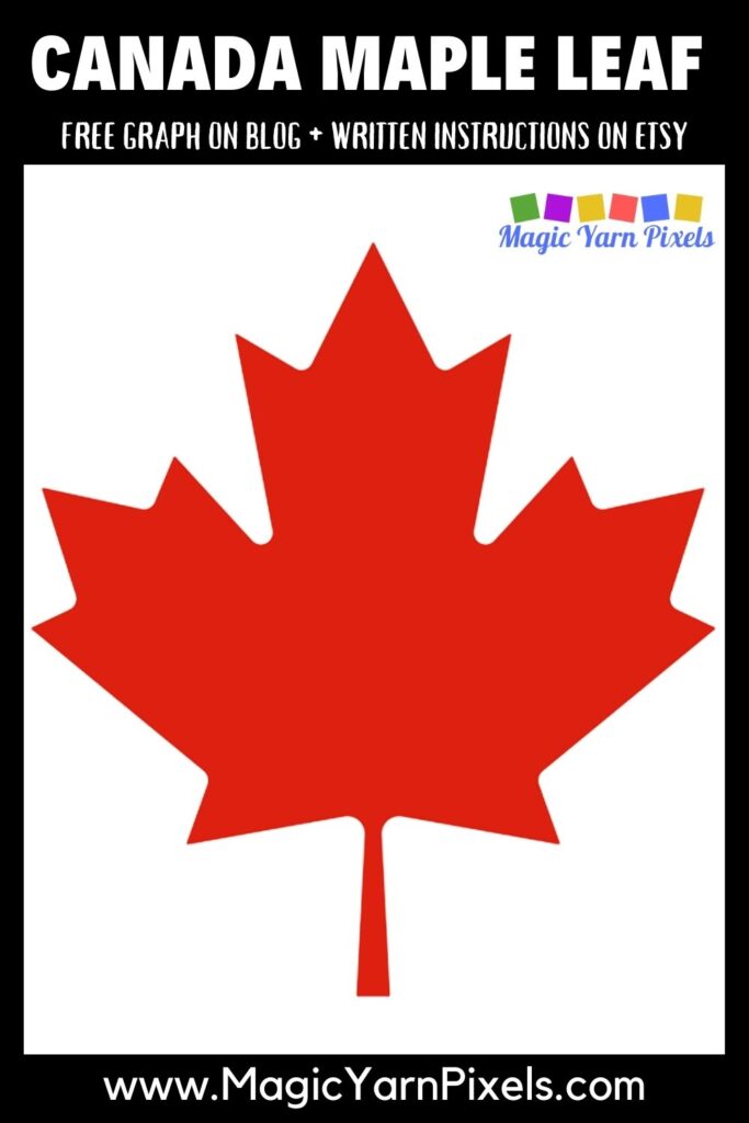 MAIN BLOG PIN - Canada Maple Leaf - Magic Yarn Pixels