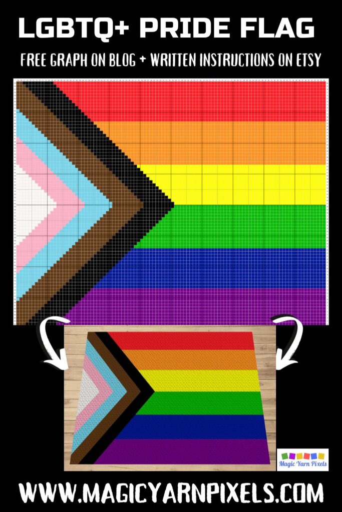 MAIN BLOG PIN - LGBTQ+ Pride Flag - Magic Yarn Pixels