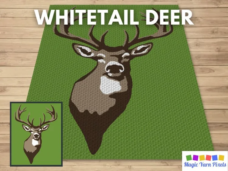 BLOG PREVIEW POSTER - Whitetail Deer - Magic Yarn Pixels