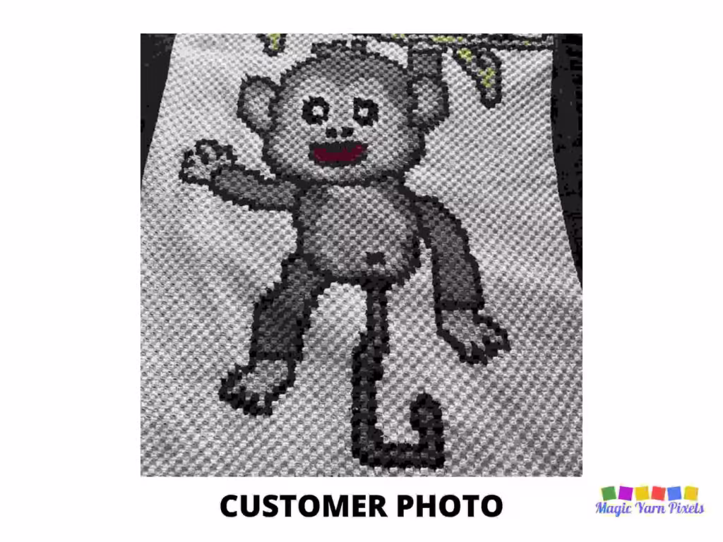SHOP PHOTO - Cute Baby Monkey Boy - Magic Yarn Pixels