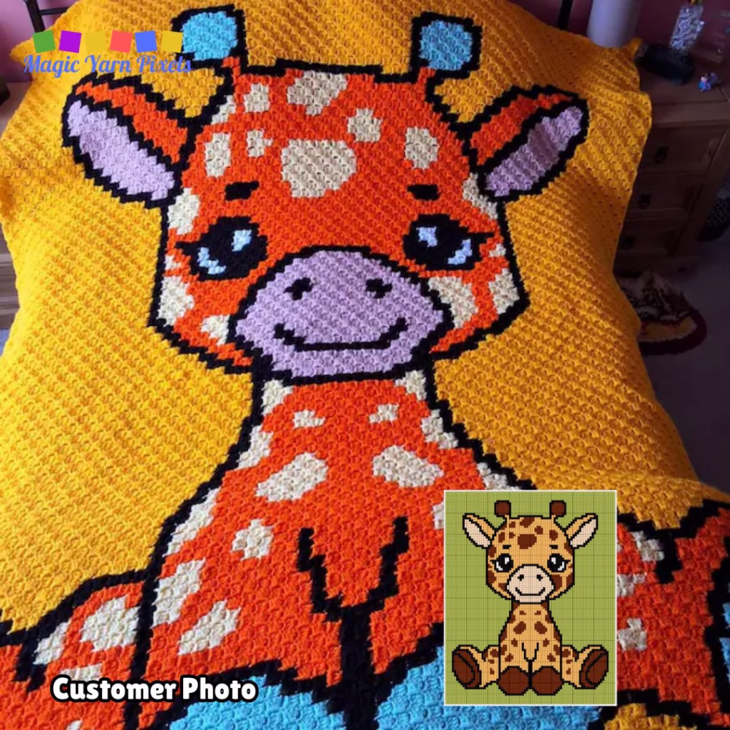 IG CUSTOMER PHOTO - Safari Baby Giraffe - Magic Yarn Pixels