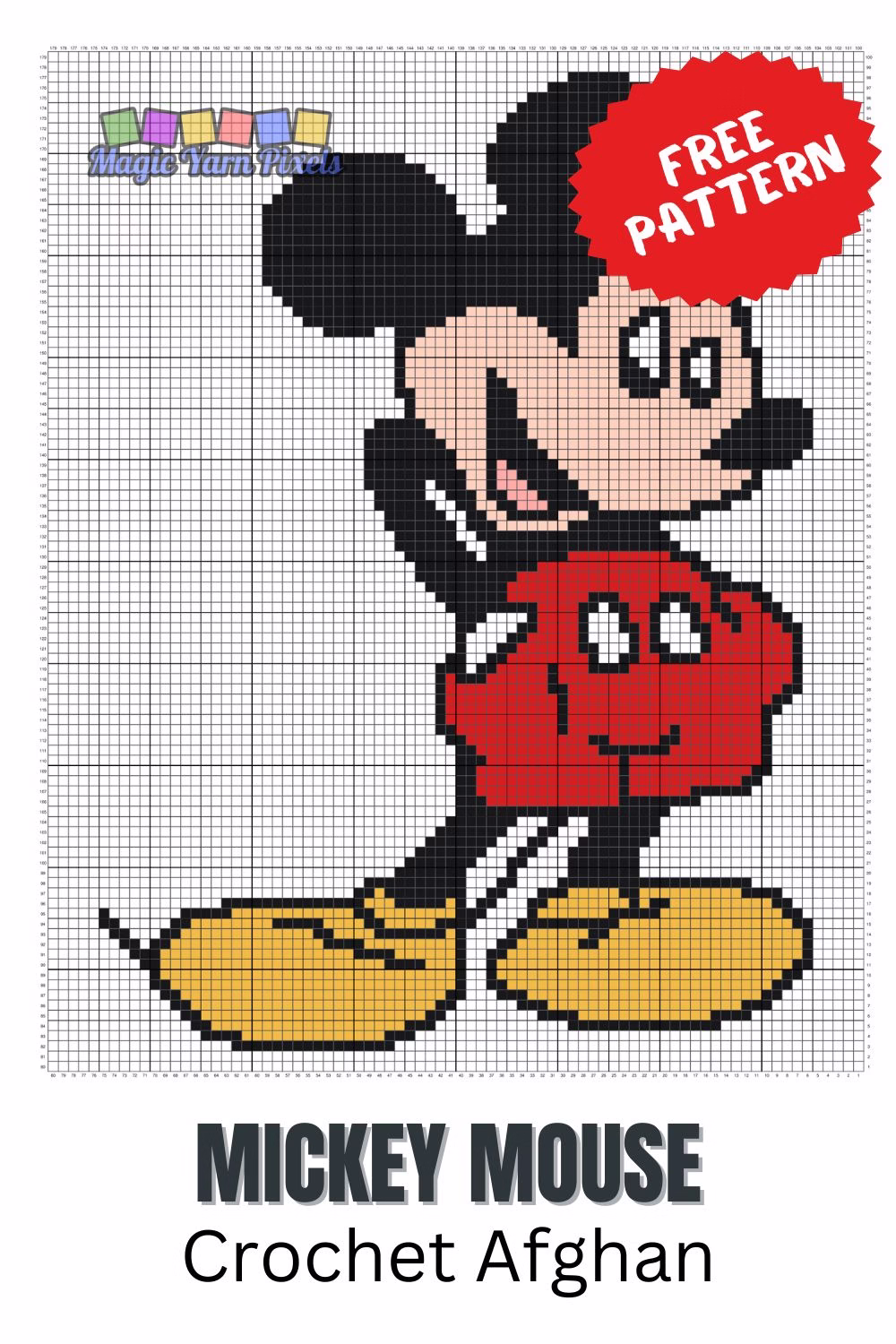 BLOG-IMAGE-PIN-2-Mickey-Mouse-Free-C2C-Crochet-Pattern-Magic-Yarn-Pixels