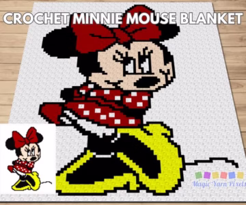 FB POSTER - Crochet Minnie Mouse Blanket by Magic Yarn Pixels