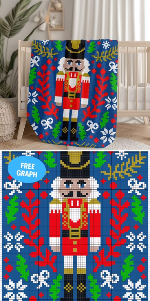 BLOG 3 - Christmas Nutcracker - Free Crochet Graph and Pattern by Magic Yarn Pixels