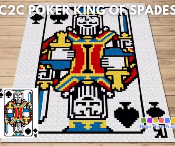 Poker King Of Spades - Magic Yarn Pixels