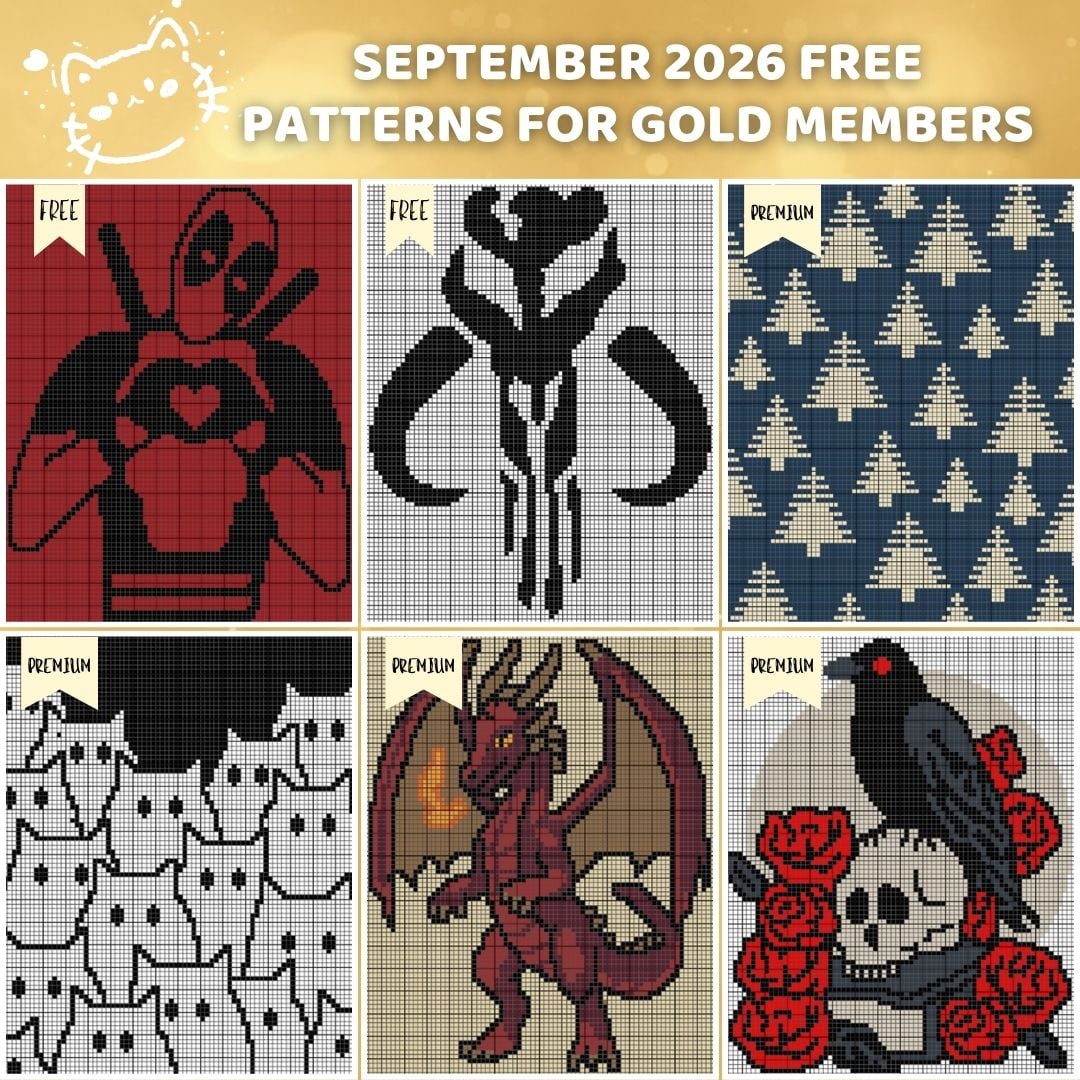 SEPTEMBER 2026 - GOLD GRAPH PATRON - Magic Yarn Pixels
